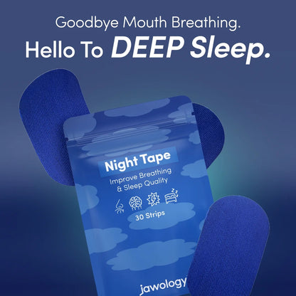 Mouth Tape - ™ Night Tape (30 Pack) - Sleep Strips for Snoring, Cactus Silk, Hair Friendly