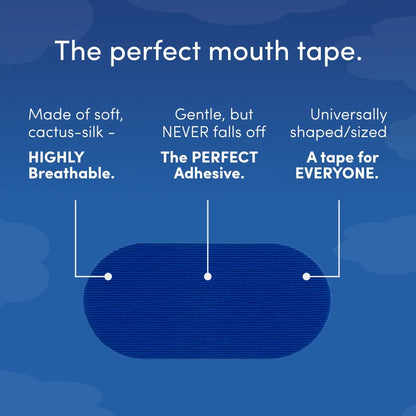 Mouth Tape - ™ Night Tape (30 Pack) - Sleep Strips for Snoring, Cactus Silk, Hair Friendly